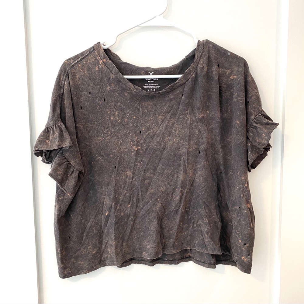Distressed Crop Tee